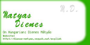 matyas dienes business card